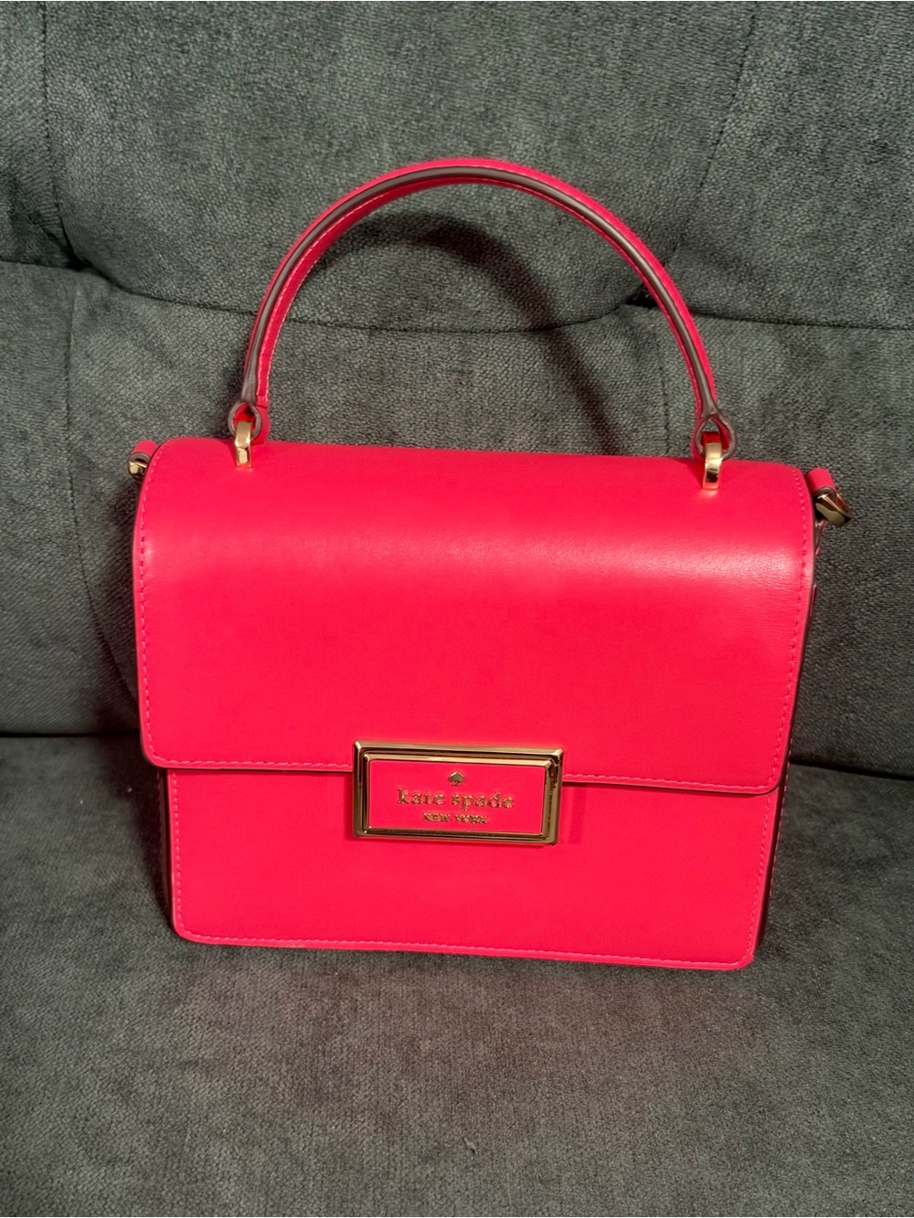 Kate Spade Reegan Leather Top Handle Small Satchel Crossbody Handbag